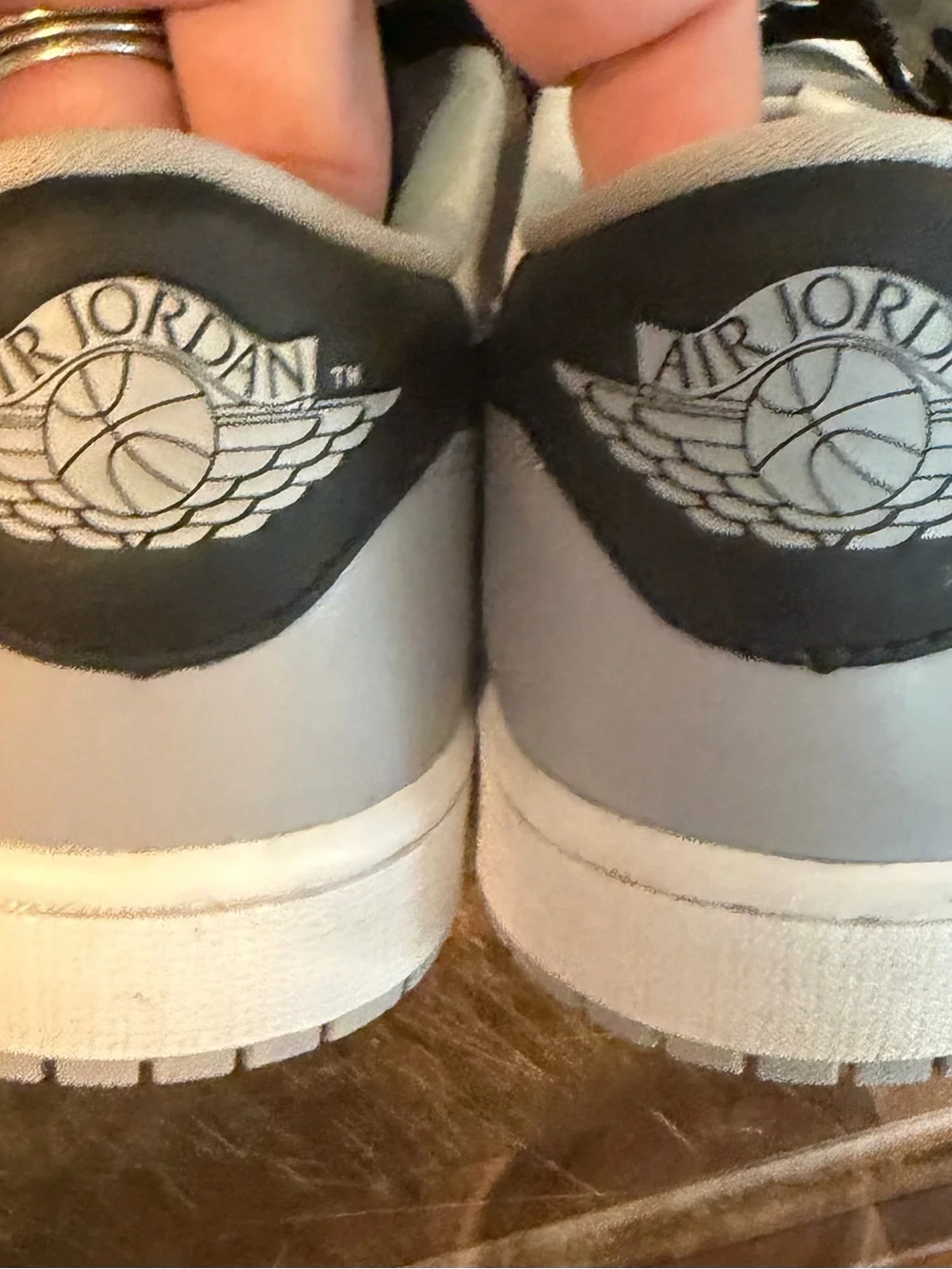 Jordan Men’s White, Gray and Black Low-Top Sneakers